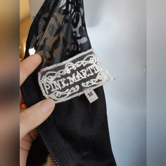 Flocked Velvet Dress - Picture 2 of 11